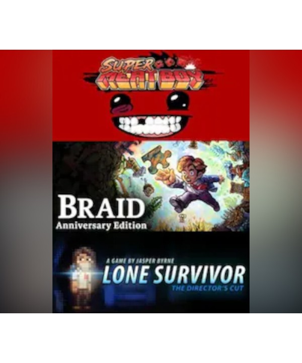 Super Meat Boy+ Lone Survivor+ Braid Steam Key GLOBAL